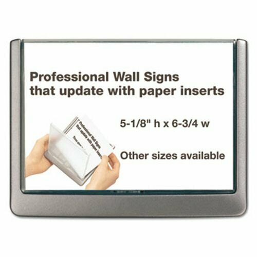 Durable Click Sign Holder For Interior Walls, Graphite (dbl497737)