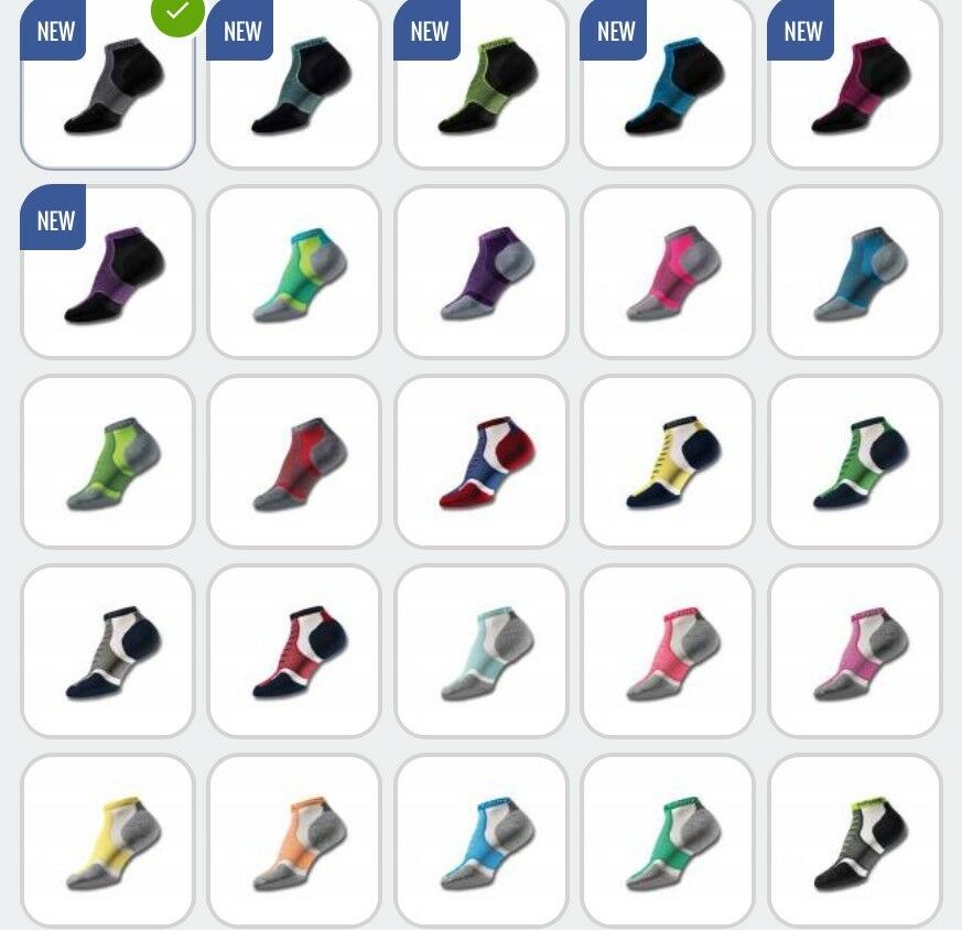 20+ Colors Thorlo Experia Xccu Socks Walking / Running Micro Mini Crew Malibu