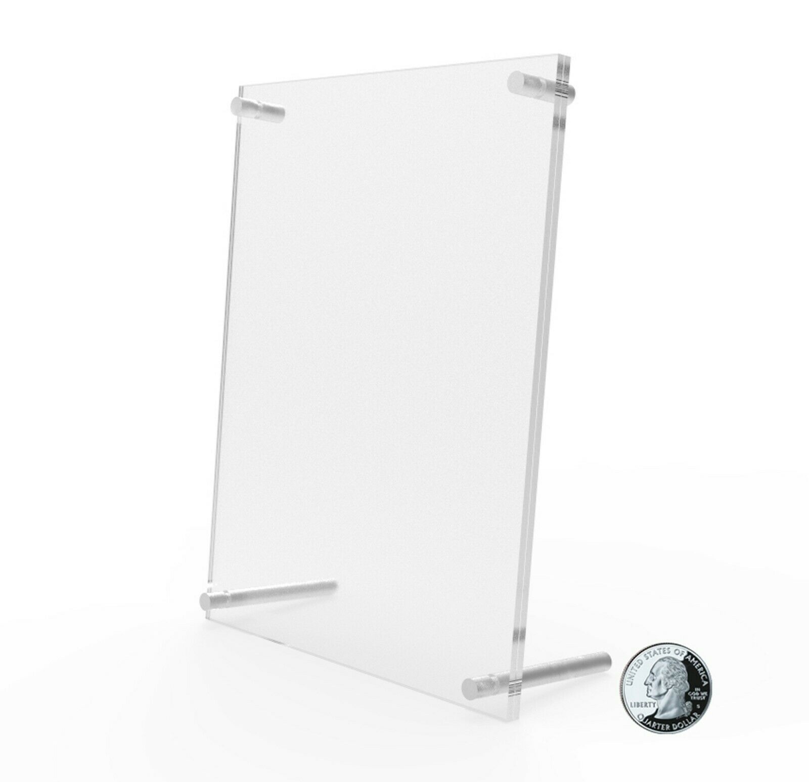 Acrylic Sign Holder Standoff Hardware Picture Frame Countertop Clear Sign Stand
